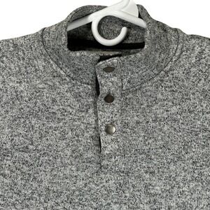Sonoma Goods For Life Mens Medium Gray Marl Quarter Snap Pullover Sweater Fleece